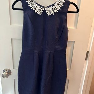 Kate spade, Navy sleeveless linen dress, size 2.